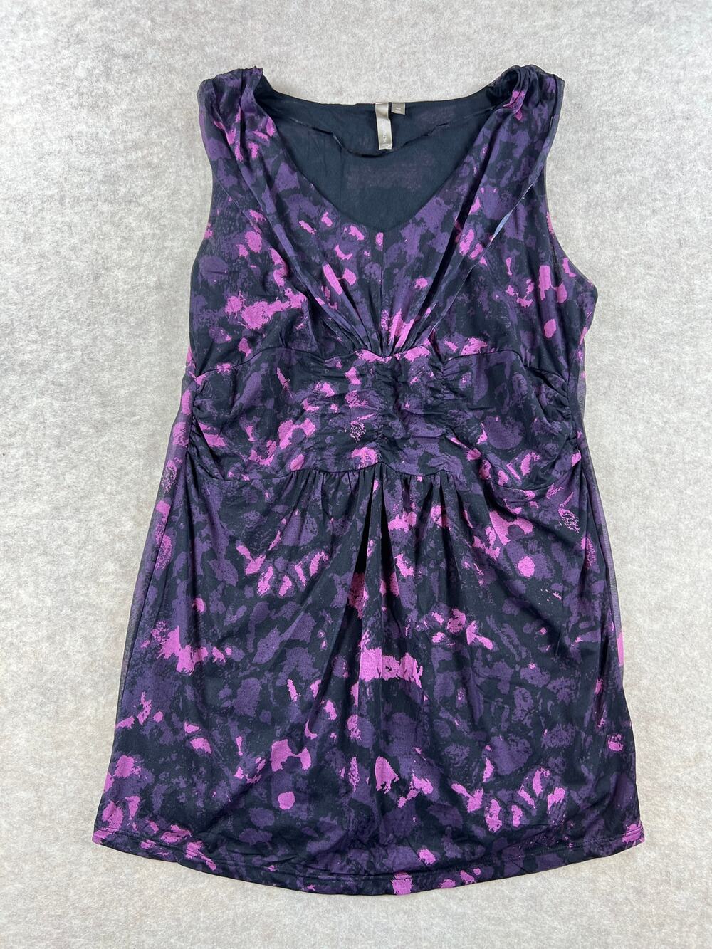 Thyme Maternity Purple Pink Watercolor Print Blouse Tank Top Size Medium